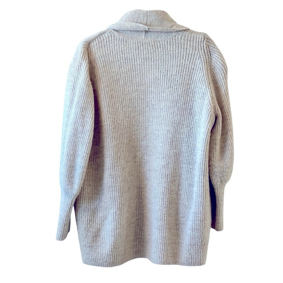 Rachel Parcell Cream Open Front Shawl Collar Cardigan Size XS Oversized - Picture 5 of 6